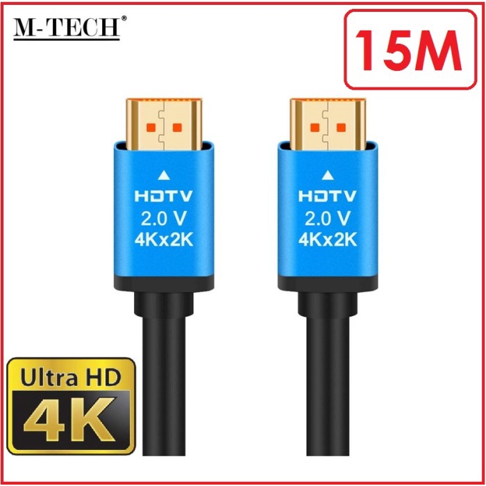 KABEL HDMI 15M 4K ULTRA HD PREMIUM V2.0 15 METER M-TECH ORIGINAL TERBARU
