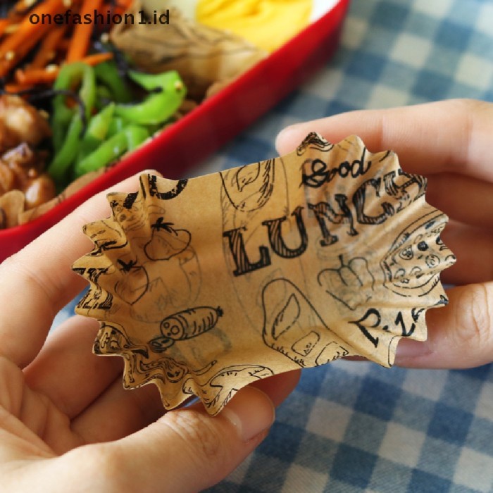 

CUCI GUDANG onefashion 24 / 47 / 68Pcs Bento Divider Paper Cup Liner Lunch Box