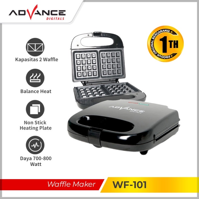 Promo Advance Wf-101 Cetakan Waffle Maker Toaster Pemanggang Roti Wafel Pan Terbaru