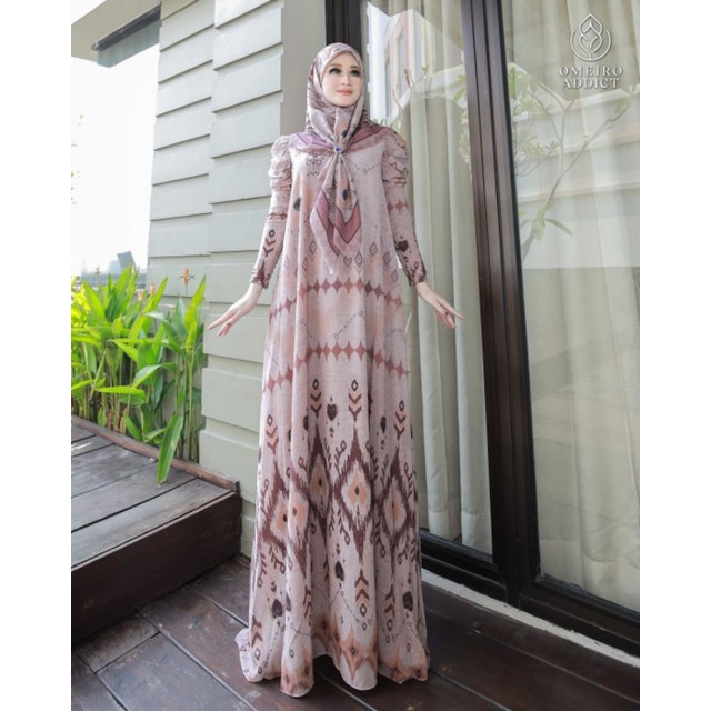 ETNIKA SERIES SYARI SCARF GAMIS DRESS BY OMEIRO