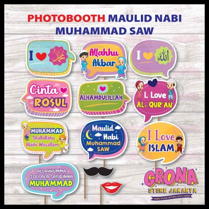 TERJAMIN ASLI PHOTOBOOTH MAULID NABI MUHAMMAD SAW / PHOTO PROPS MAULID NABI MUHAMMAD KODE 1148