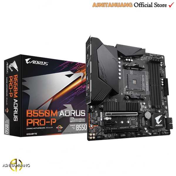 viral Motherboard Gigabyte B550M Aorus PRO-P AM4 B550 DDR4 USB3.2 Diskon