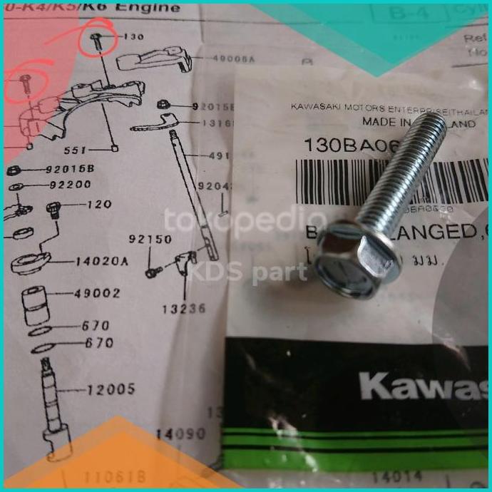 BOLT COVER ATAS COMP MEKANISME KIPS 130CA0630 130G0630 ORIGINAL THAI