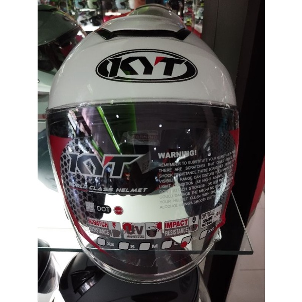 HELM KYT KYOTO R SOLID WHITE ORIGINAL M/L/XL/XXL