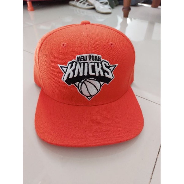 Topi Hat Cap Mitchell and Ness Original 100% OSFM Snapback Baru New York Knicks