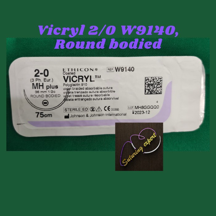 Erin Mi- Vicryl 2/0 W9140 ( PGA, Absorb, Benang Operasi)