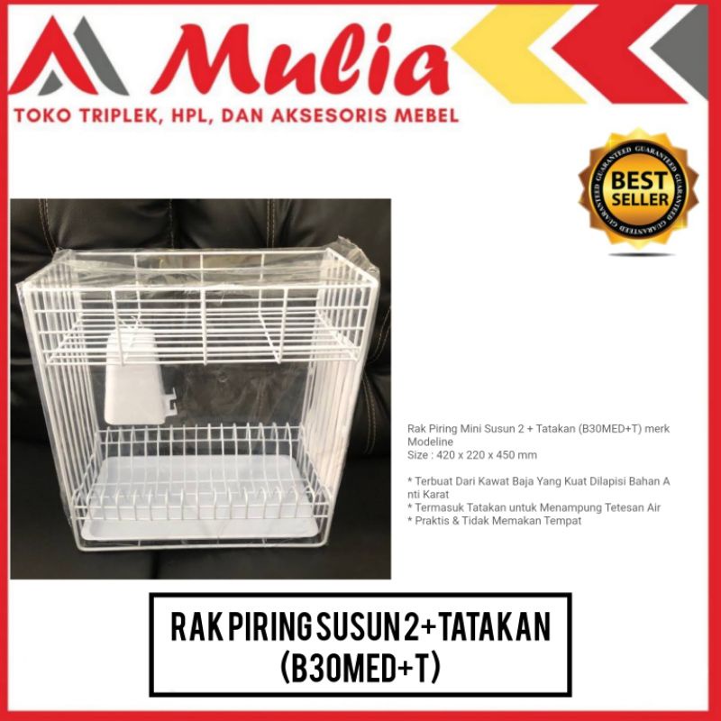 Cuci Gudang  Rak Piring 2 Susun+ Alas Tatakan B30Med+T Modelline