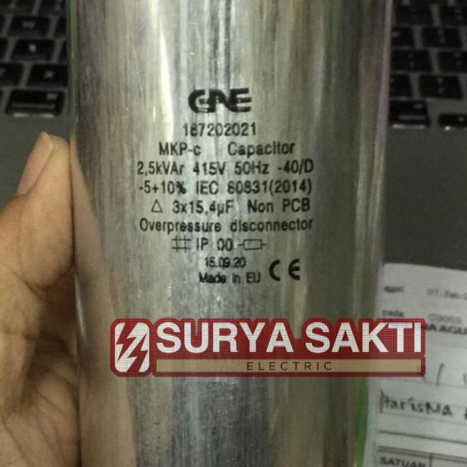 Gae Kapasitor 2,5 Kvar 415V 50 Hz 3Phase 2.5Kvar 2.5 Kvar