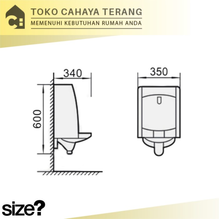 Urinoir Icepol Ic228M Komplit / Urinal Toilet / Urinoir Muslim