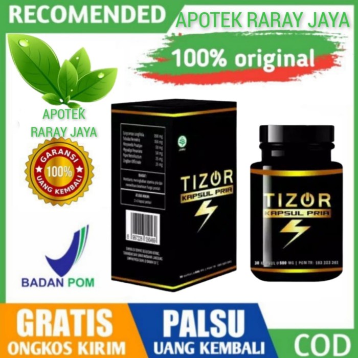 Tizor kapsul pria obat original asli herbal
