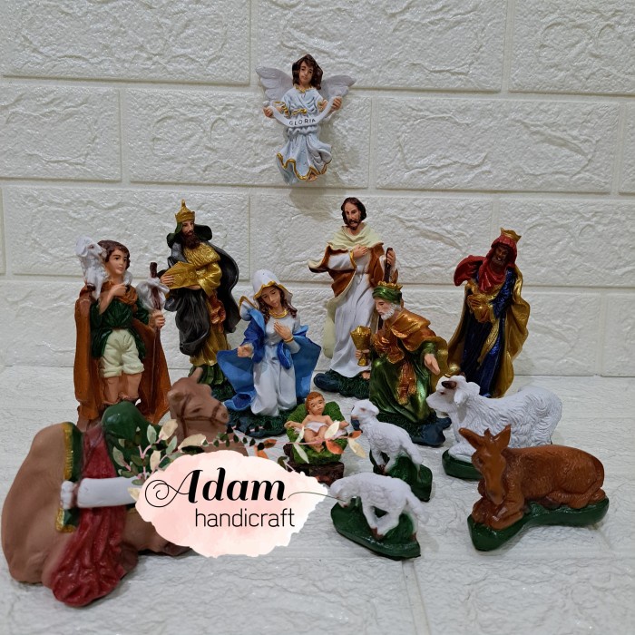 Set Patung Natal - patung set natal 15 cm - kado natal