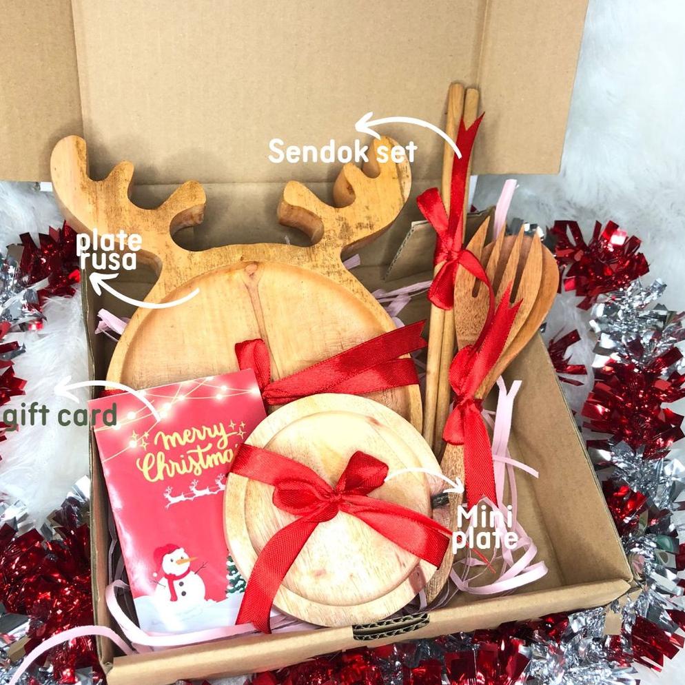 

LARIS Hampers natal kado natal hadiah bingkisan gift box hampersbox kayu piring kayu rusa unik murah terjangkau MURAH