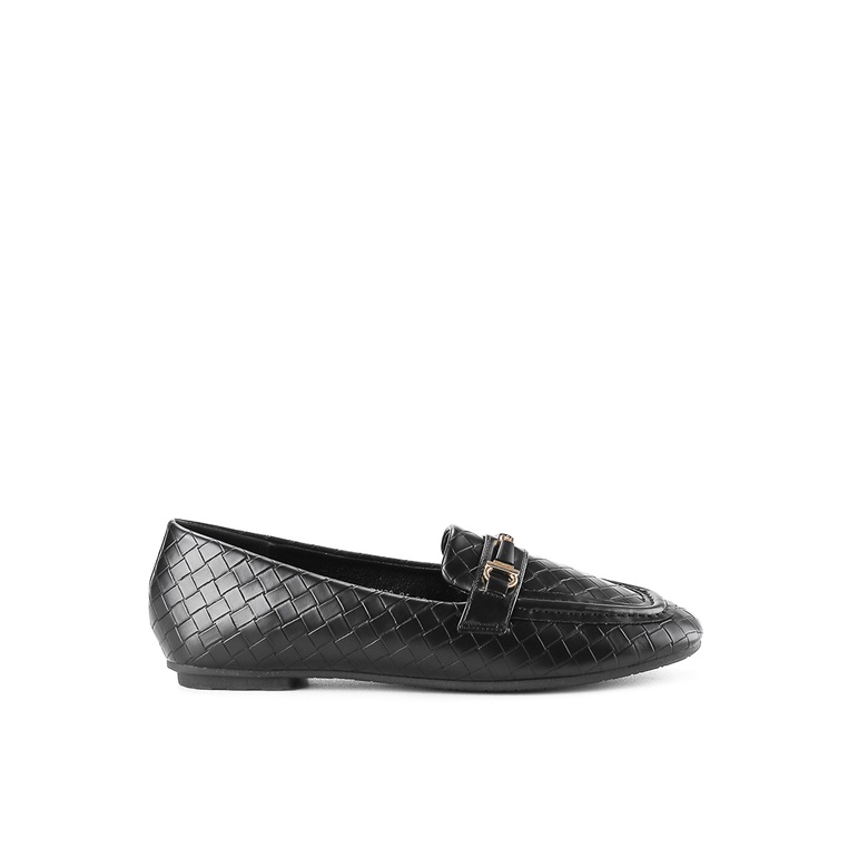 Sepatu Flat Peter Keiza Original Wanita Ballerinas Loafers detail braided textured dan tone hardware