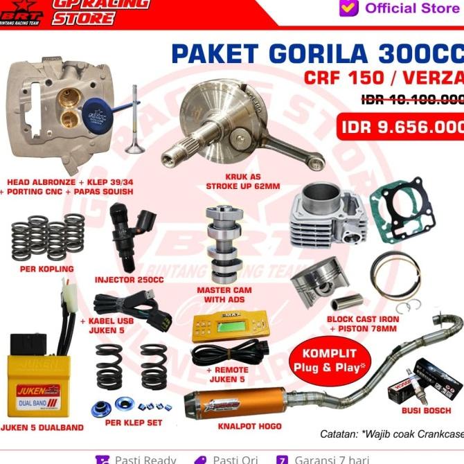 Paket Trabas BRT Gorila CRF 300cc komplit dengan Super mantap