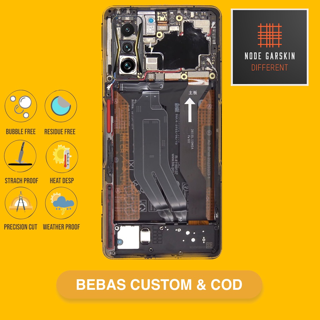 Garskin Skin Vinyl poco F4 GT Fullbody Atau Backonly - Bisa Custom - mesin teardown Case Sticker Pro