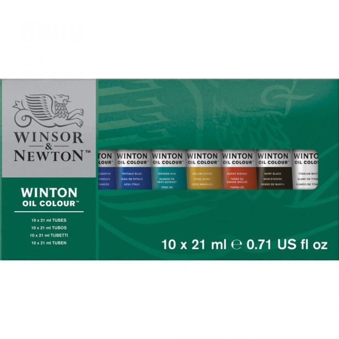 

Cat Minyak Winsor & Newton Winton 10x21ml Oil Color Tube Set
