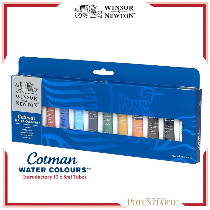 

Cat Air Winsor & Newton Cotman Introductory 12x8ml Tube Set Watercolor