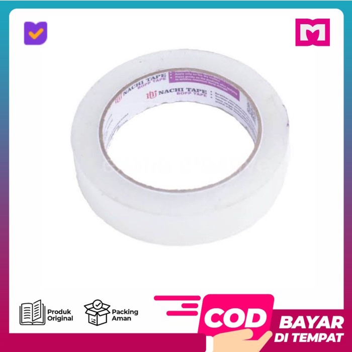 

Nachi Tape OPP Lakban Packing Transparan ukuran 1 Inch x 90 Yard