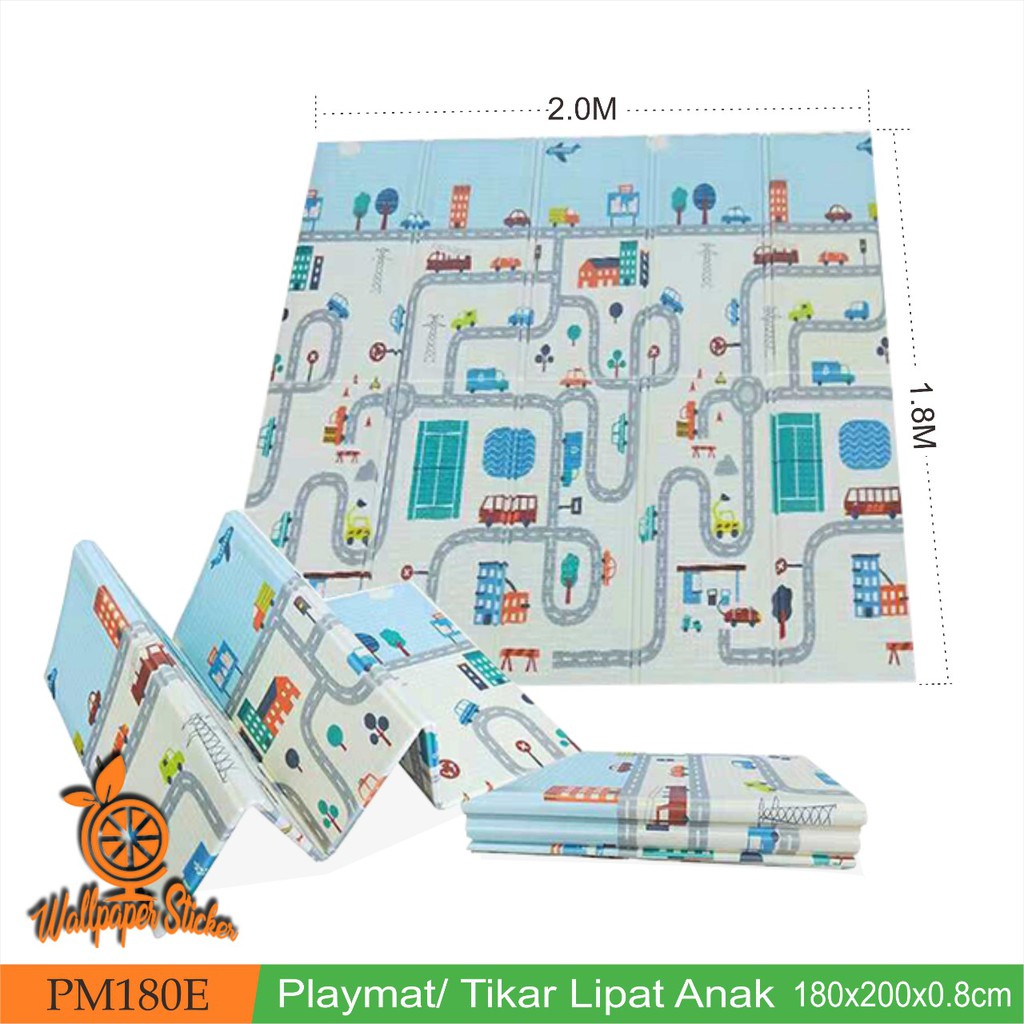 Barnik88 Karpet Lipat Playmat Bayi Bolak balik Premium Tikar Lipat Bayi Gambar Kualitas Impor