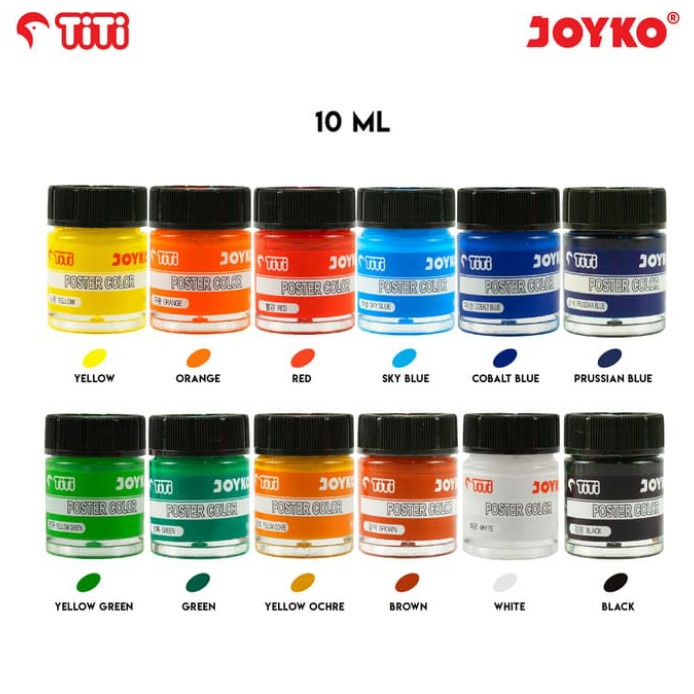 

Promo Cat Poster Colors Joyko Titi Poc-10Ml-12 Colors 1 Box 12 Pcs