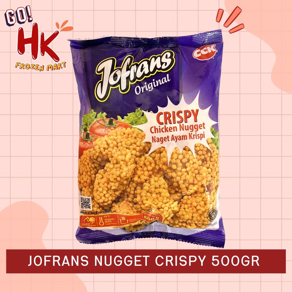 

Jofrans Nugget Ayam Crispy 500gr | naget love chicken crispy bubble kanzler HK Frozen Mart