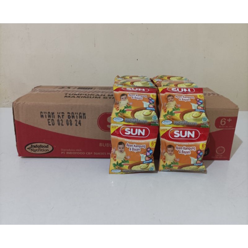 

Bubur Sun Ayam Kampung Bayam 20 Gr / 1 Dus / 80 Sachet