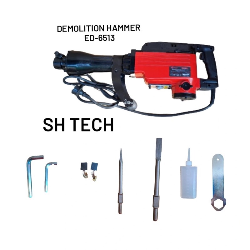 Mesin Bobok Beton Edon Ed6 - 6513 Ja Hammer Drill Demoltion Hammer