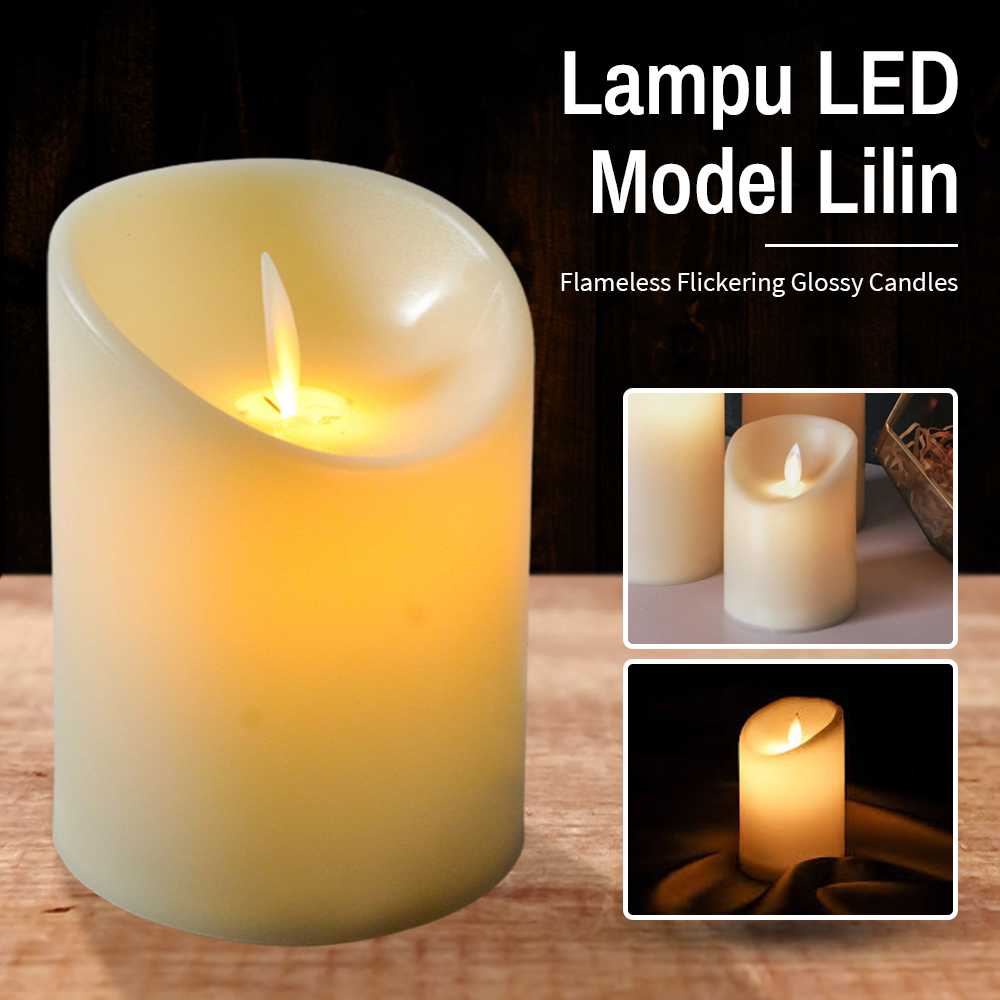 XmasL Lampu LED Flameless Flickering Glossy Candles Light Model Lilin - XL01