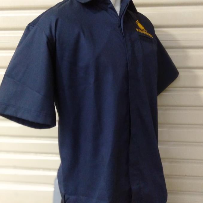 Kemeja KEMENKEU Biru Nevy Lengan Pendek UK XXXL