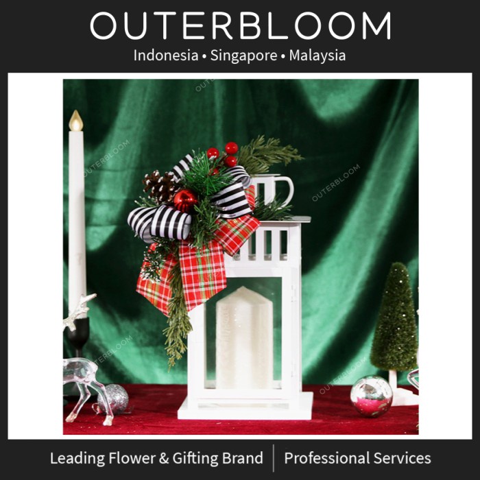 

Hampers Natal - Outerbloom Christmas White Lantern Hampers