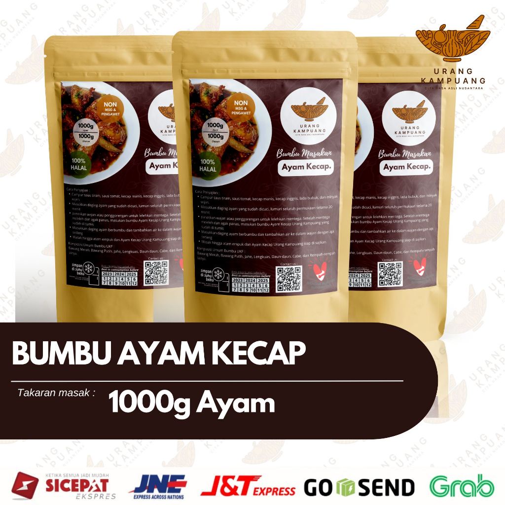 

Bumbu Ayam Kecap 1 Kg Ayam Non MSG dan Pengawet Urang Kampuang Food
