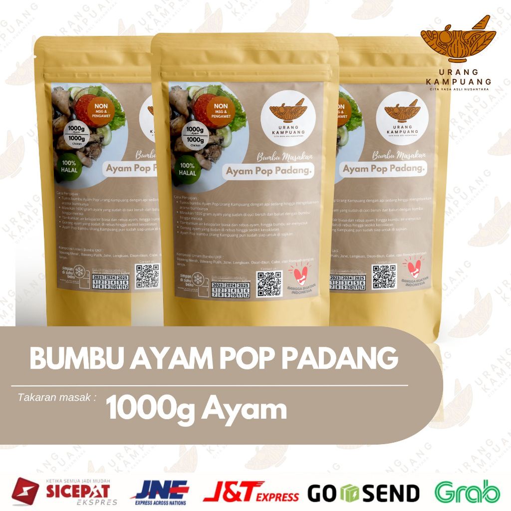

Bumbu Ayam Pop 1 Kg Ayam Non MSG dan Pengawet Urang Kampuang Food