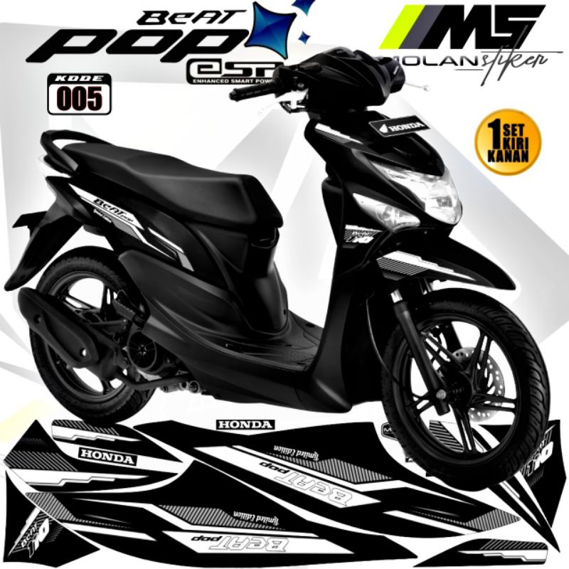 Decal Sticker Striping Variasi Beat Pop Honda Beat Pop 110 Esp Cbs Iss Beat Pop 2013-2023 Beat Pop P