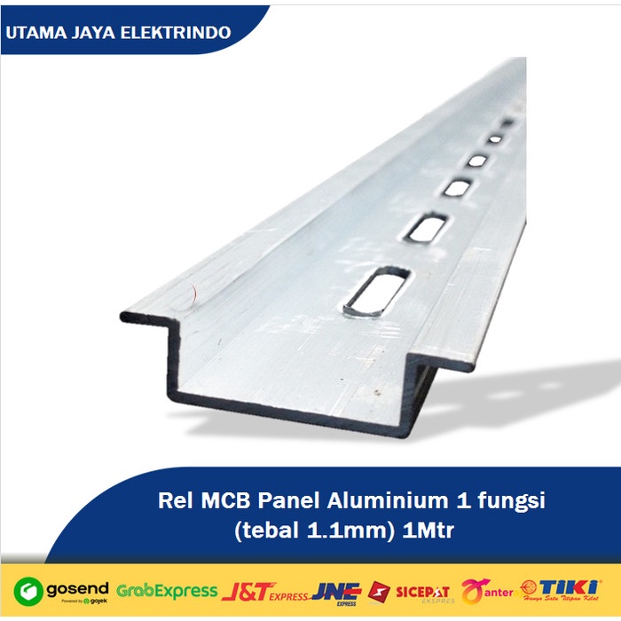 Rel MCB Panel Aluminium 1 fungsi (tebal 1.1mm 1Mtr)