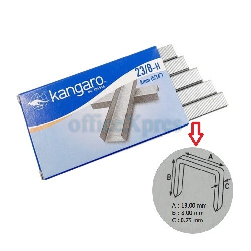 

Isi Staples Jilid 2308 23/08 Kangaro Sejenis 1208 Max Etona