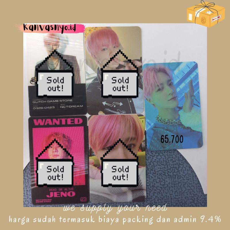 Photocard Jeno Nct Dream Glitch E, Scratch, Digipa, Lenticular, Jeno Selimut