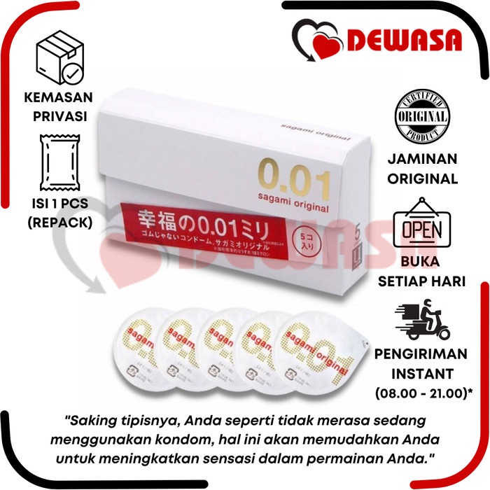 SAGAMI KONDOM ORIGINAL 001 / 0.01 - 1 PCS