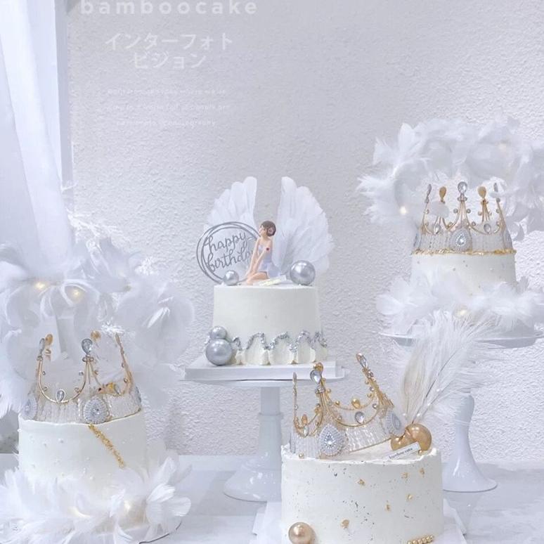 Topper Cake Angel Wings Birthday    Sayap Malaikat    Dekorasi Kue Hias