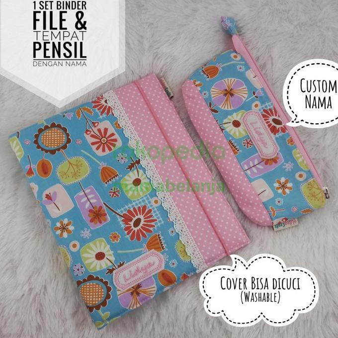 

Set Binder File Uk A5 & Tempat / Case Pensil Custom Nama Binder Campus