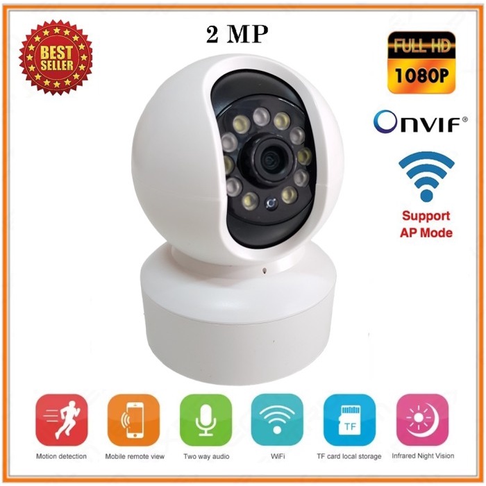 Promo Ip Camera Hd 720P Kamera Ip Wireless P2P Cctv