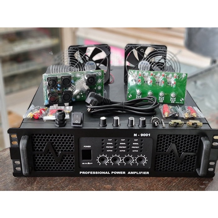 Box Power Amplifier N9001 4Ch 3U Komplit Aksesoris