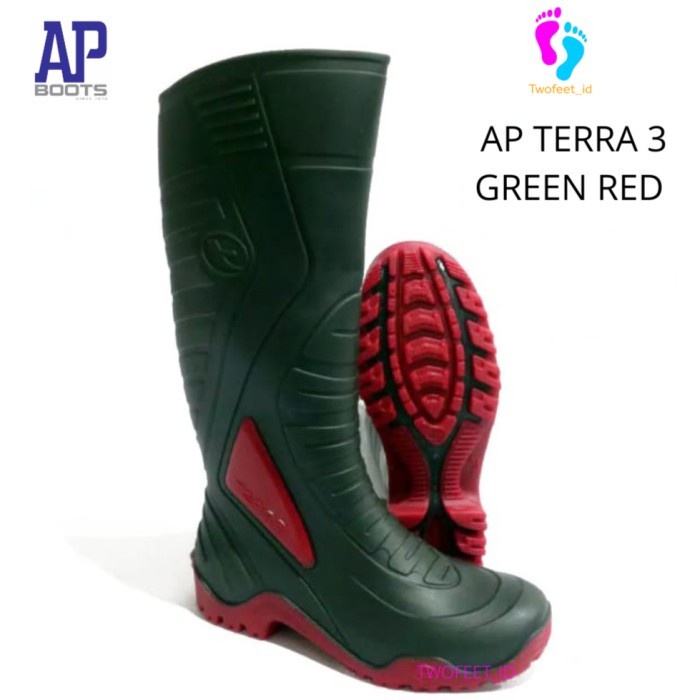 SEPATU AP BOOTS TERRA 3 - AP BOOTS TERRA 3 WARNA HIJAU MERAH SIZE39-42 ORIGINAL