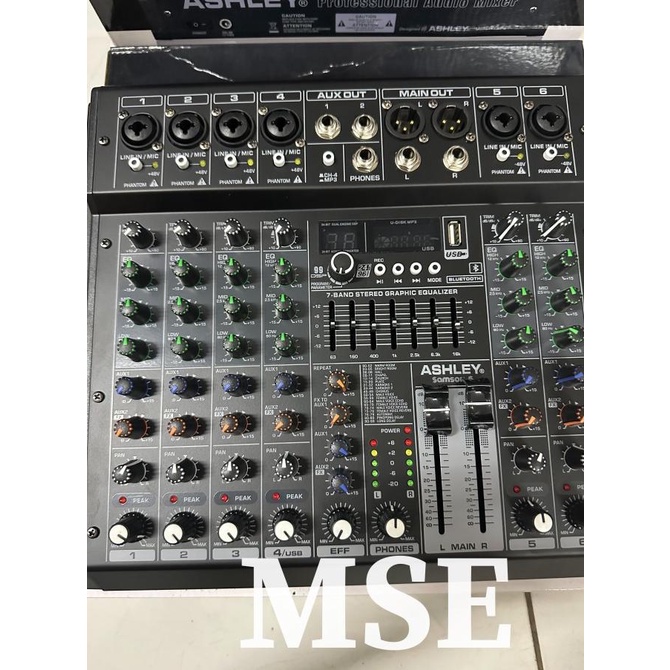 MIXER 6 CHANNEL ASHLEY SAMSON 6 ORIGINAL GARANSI RESMI 1 TAHUN Premium murah