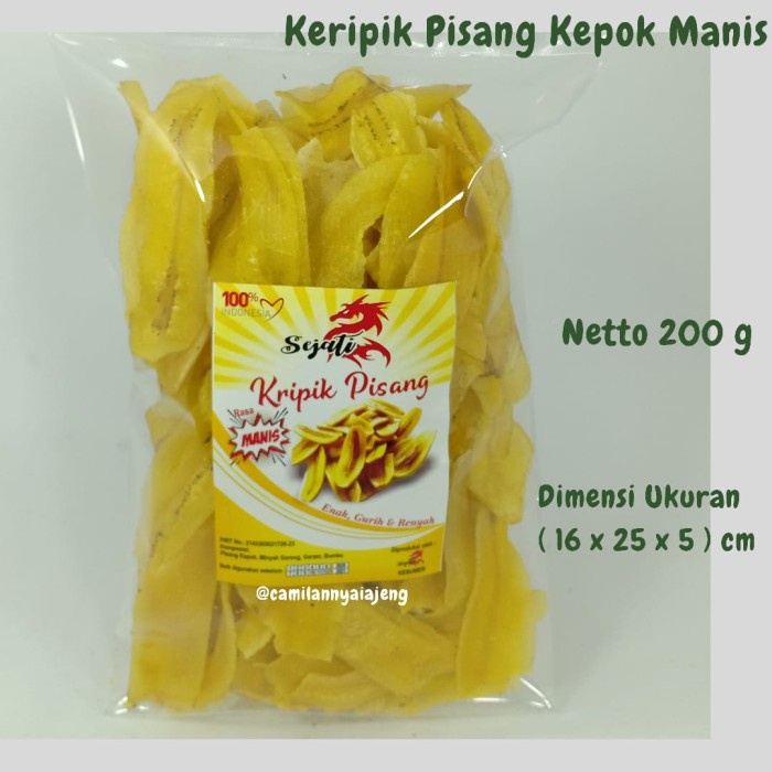 

Keripik Pisang Kepok Jajanan Tradisional Manis Gurih Asli Khas Kebumen