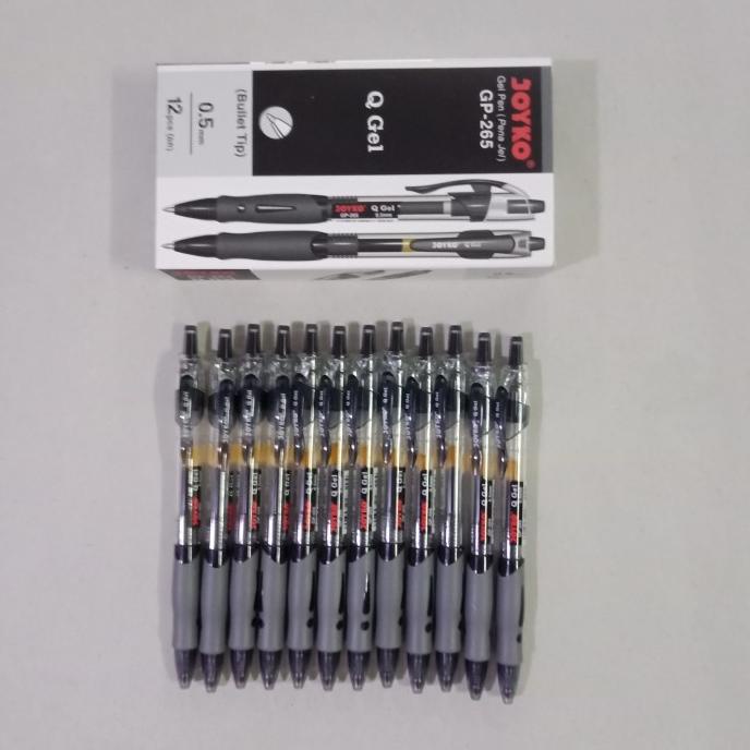 

Pen Q Gel Joyko Gp-265 Pulpen Pena Jel Bullet Tip Ballpoint Retractabl Kode 709