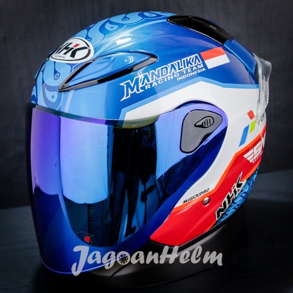 Nhk Helm R6 Mandalika Gp Edition Blue R-6 Half Face R 6