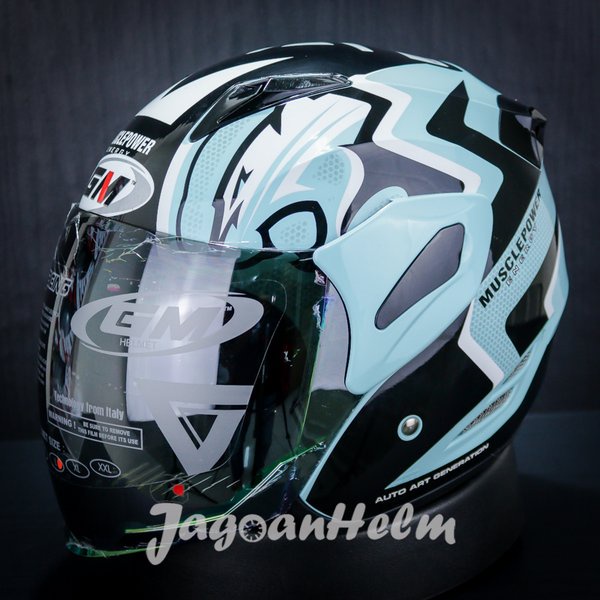 Gm Helm Fighter Muscle Power - Light Tosca- Half Face