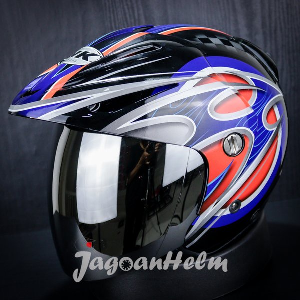 Ink Helm Cx-22 Sport Cx22 Motif 01 -Iridium Visor Custom - Cx 22