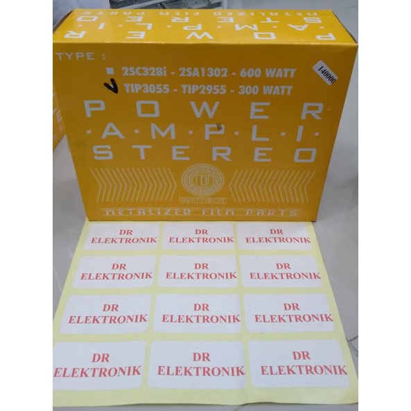 Power Ampli Stereo UNI TIP3055 - TIP2955 - 300W watt unitech dre3 Kualitas Baik