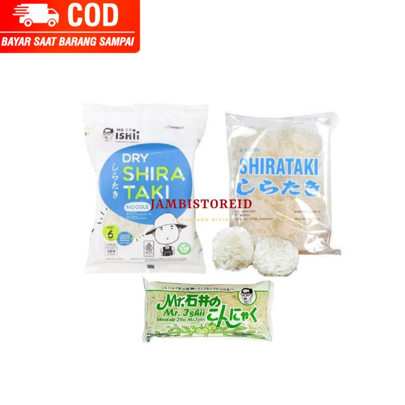 

(JAMBISTOREID) PILIH PENGIRIMAN INSTAN Shirataki Noodles Mie Sirataki Basah Kering 200gram 250gram 0 Nol Kalori Mi Jepang Import Vegan Gluten Free Diet Sehat Jambi